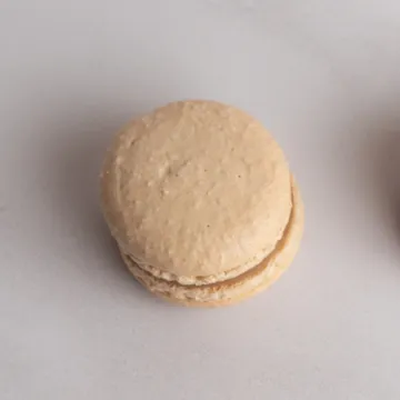 Macaron de Espumante, visto de cima.