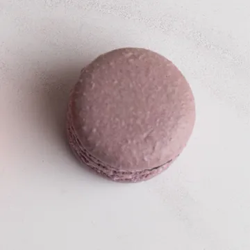 Macaron de Mirtilo, visto de cima.